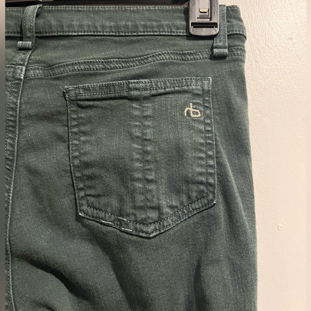 RAG & BONE/ JEAN Forest Green Skinny Denim 5-Pocket JEANS Size 26 - Picture 4 of 12